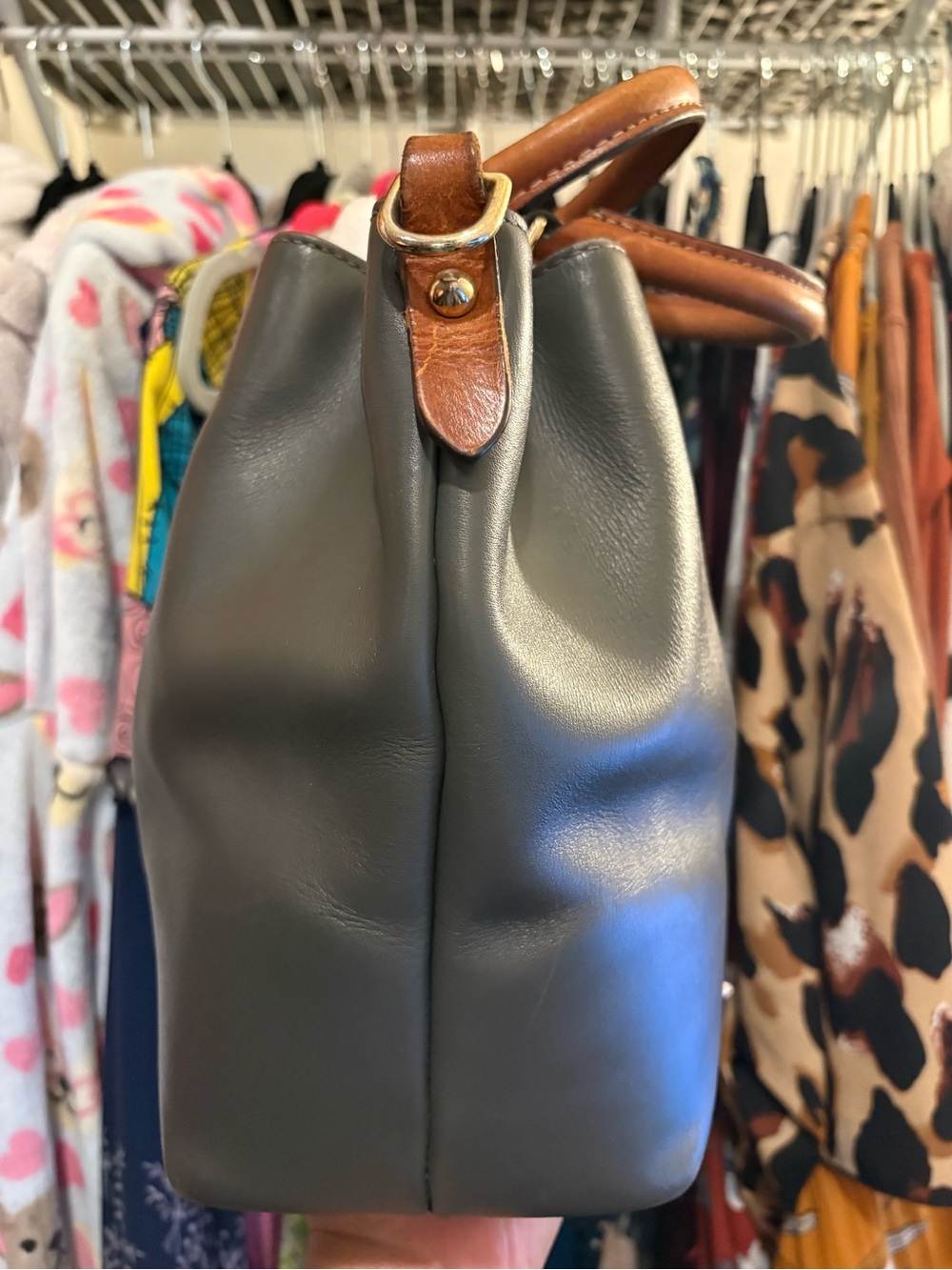 Dooney & Bourke | Barlow Satchel | Dark Grey - Picture 4 of 16